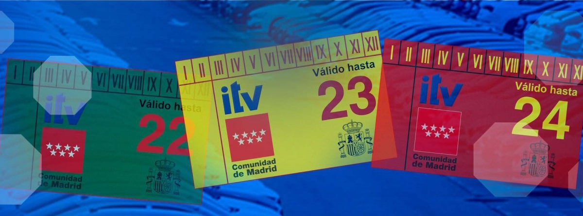 ¿Qué indica el color de la pegatina de la ITV?