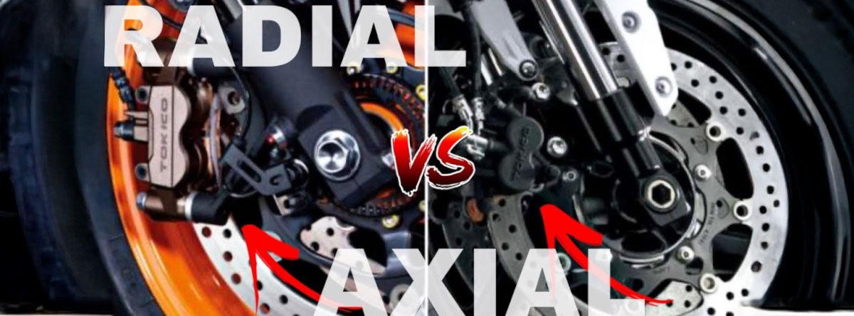 Pinzas de freno axial vs radial