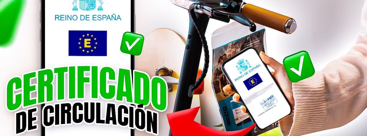 Certificado de circulación para patinete eléctrico