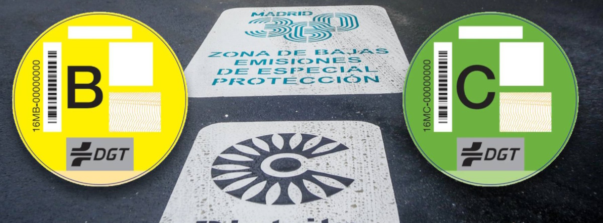 Etiqieta b y c de la dgt