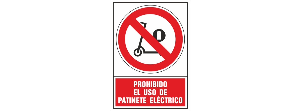 prohibido el paso a patinetes eléctricos