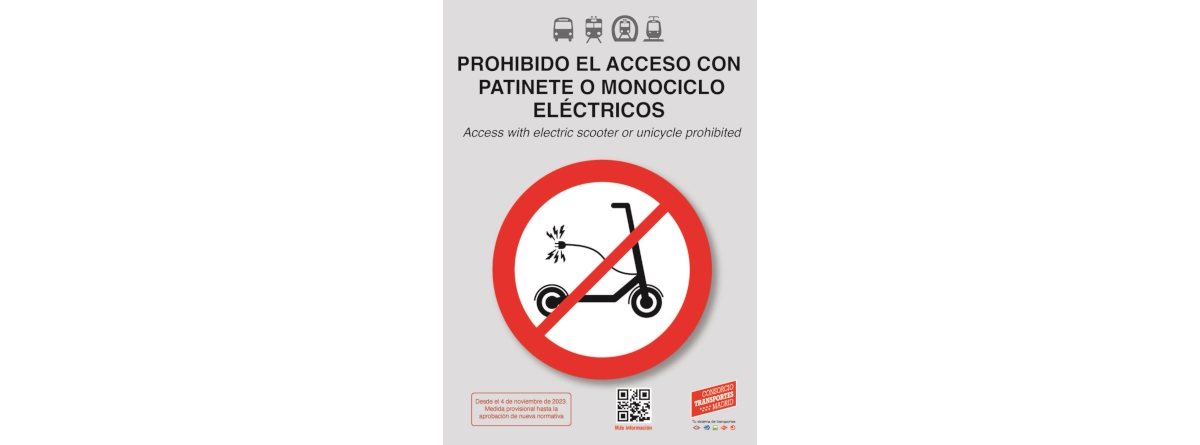 Prohibición acceso con patinete eléctrico